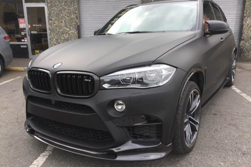 BMW X5M shown in Matte Black wrap